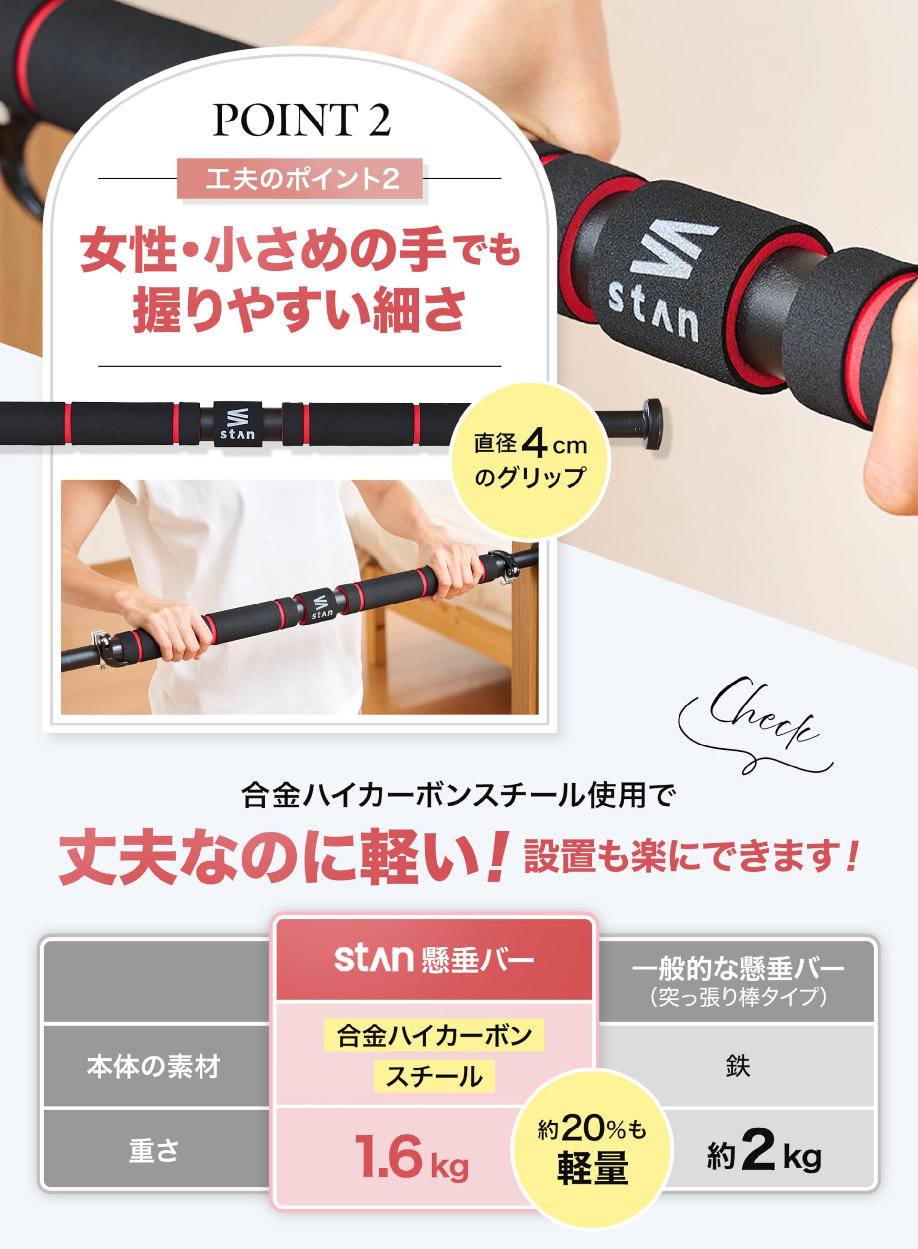 Amazon | [StAn] ドアジム 懸垂バー チンニングバー 懸垂マシン